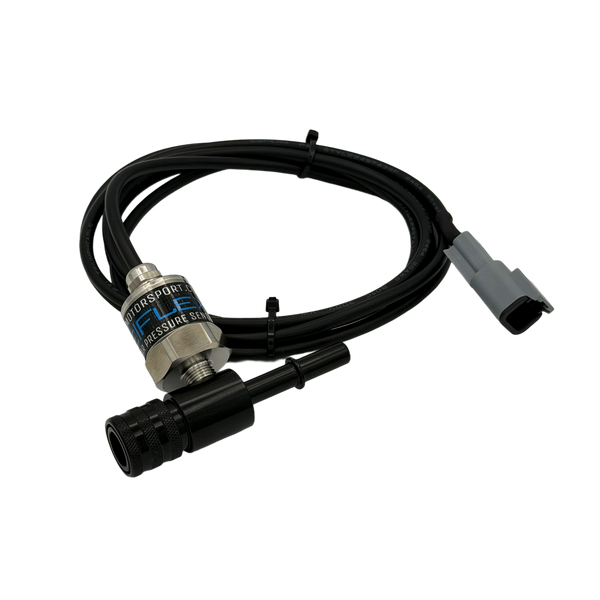 5/16 fuel line quick disconnect adapter with sensor and harness angled view