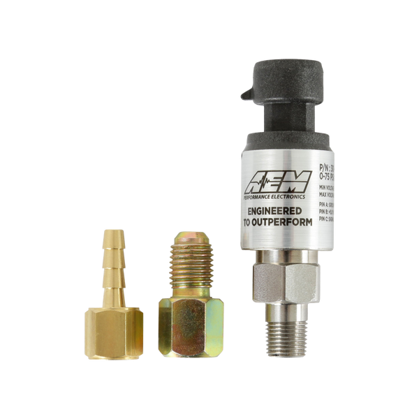 AEM 5 Bar MAP sensor kit with brass barb and adapter fittings