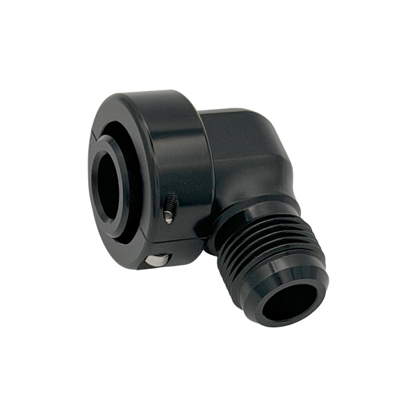 Visconti Tuning B58 valve cover 10AN vent fitting - angled view