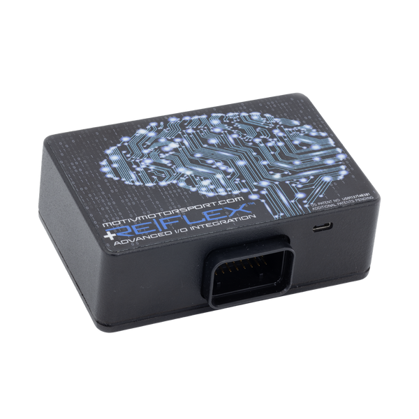 MOTIV ReFlex+ control unit angled view showing connector port