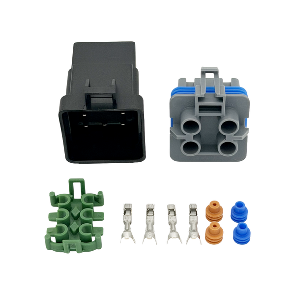 Visconti 30A waterproof relay kit with connector terminals and seals