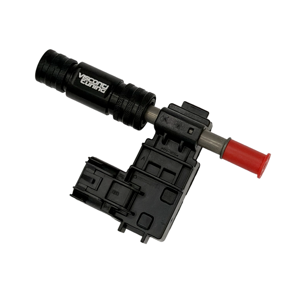 Visconti B58 S58 flex fuel integration fitting attached to GM ethanol content sensor