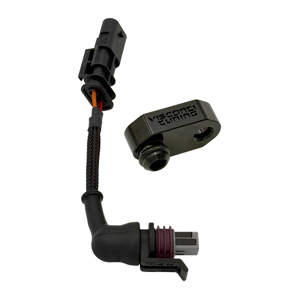 B48 B58 5BAR adapter kit - billet sensor adapter with plug and play jumper harness, no sensor