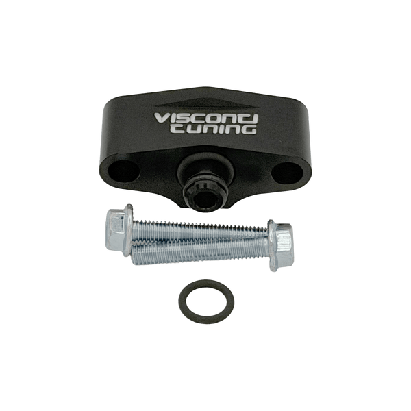 Visconti R35 GTR fuel rail adapter for fuel pressure sensor with mounting bolts and dual O-ring