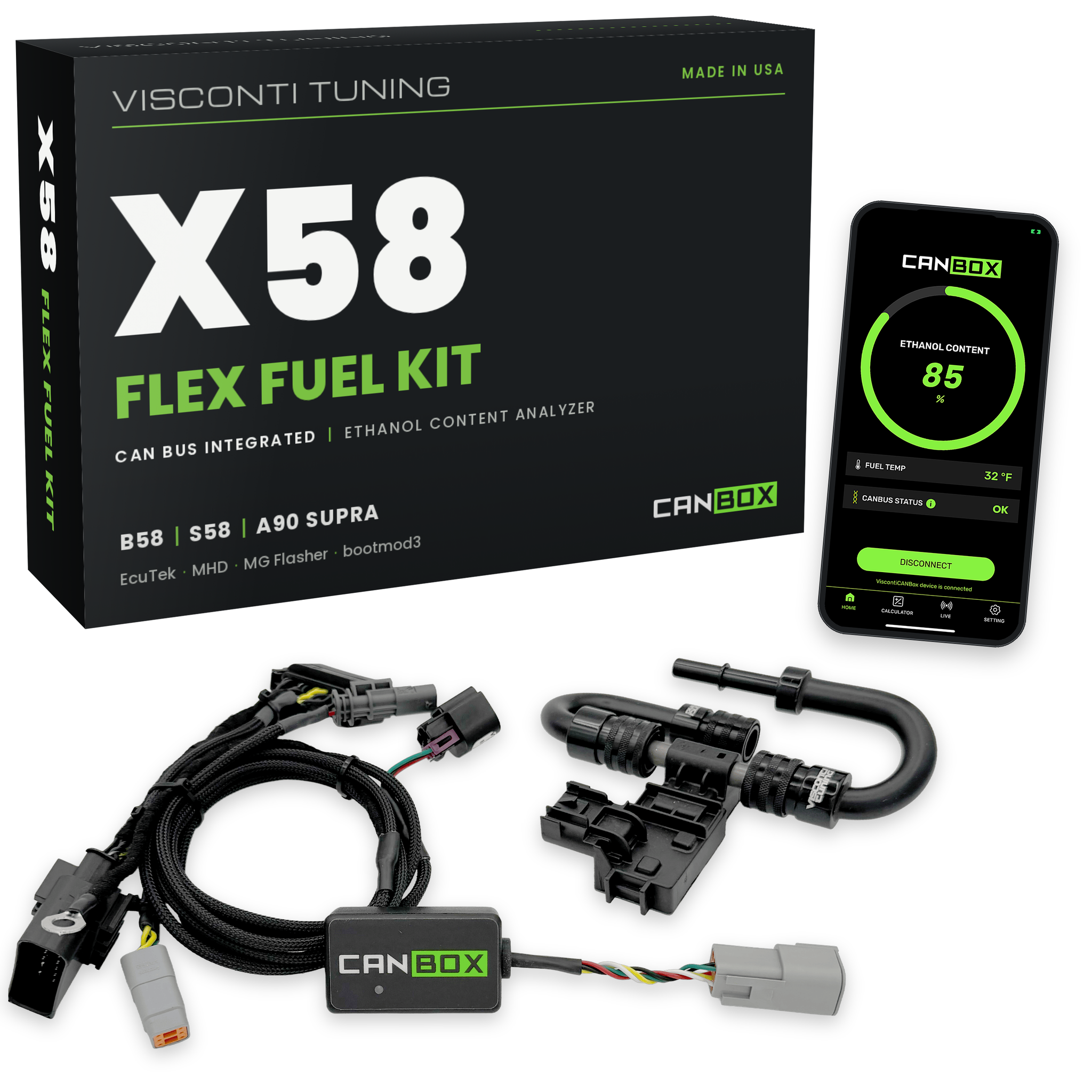 B58 S58 X58 Flex Fuel Kit | CAN bus Plug & Play | CANBOX