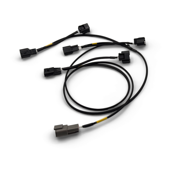 VR30 engine harness with camshaft crankshaft and MAP sensor connectors for ReFlex integration on Infiniti Q50 and Q60